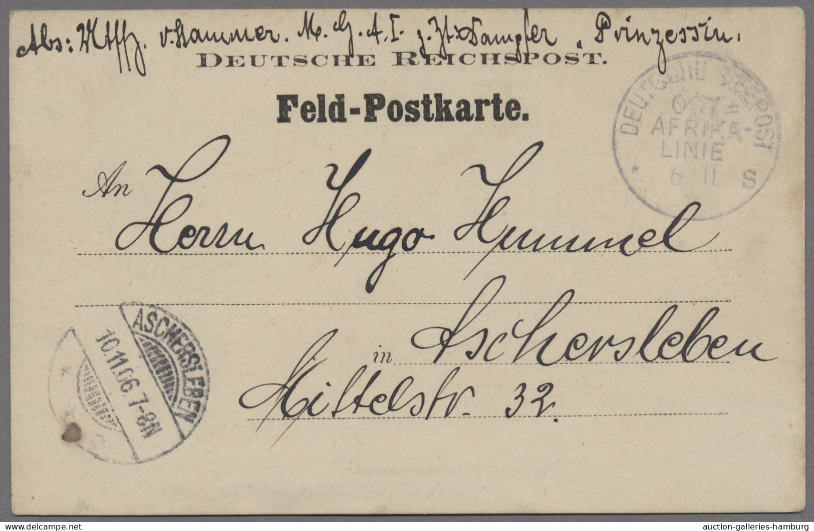 Deutsch-Ostafrika - Stempel: 1906, SEEPOST, Feldpostkarte Eines Unteroffiziers A - Deutsch-Ostafrika