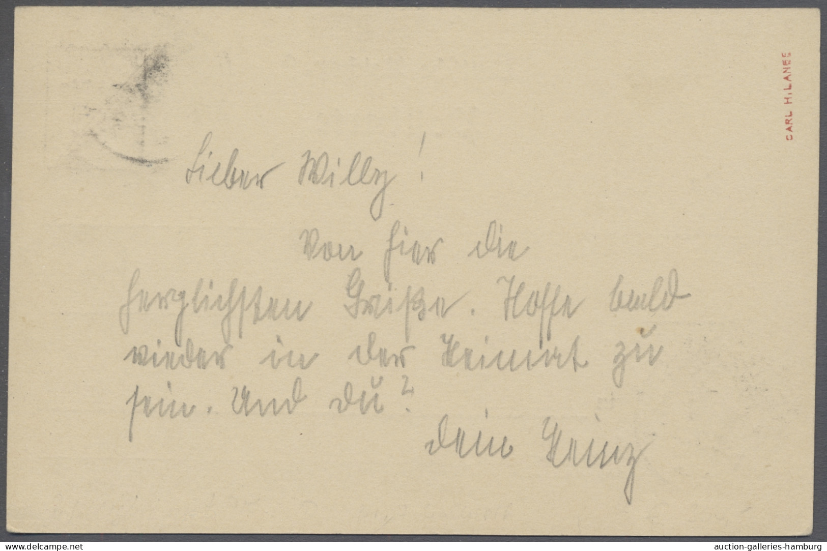 Deutsch-Südwestafrika: 1900, HALBIERUNG, Krone / Adler Mit Aufdruck, 10 Pf. Diag - German South West Africa