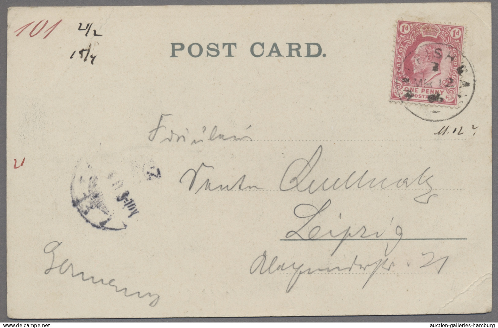 Deutsch-Südwestafrika - Stempel: 1906, WALVIS BAY (südafrikanische Enklave), Ans - German South West Africa