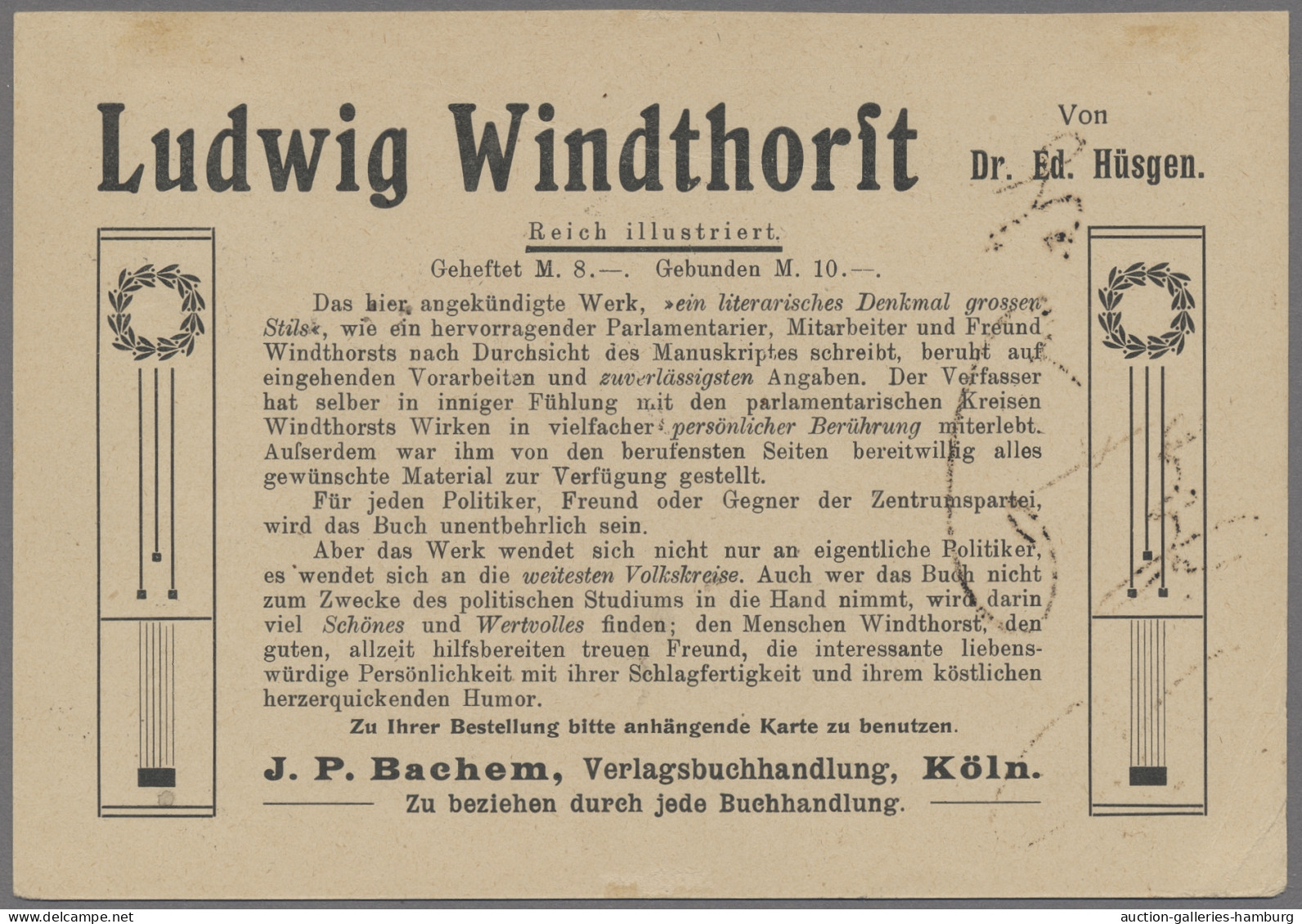 Deutsch-Südwestafrika - Stempel: 1918, LÜDERITZBUCHT, Georg V., 1/2 P. Auf Büche - Sud-Ouest Africain Allemand