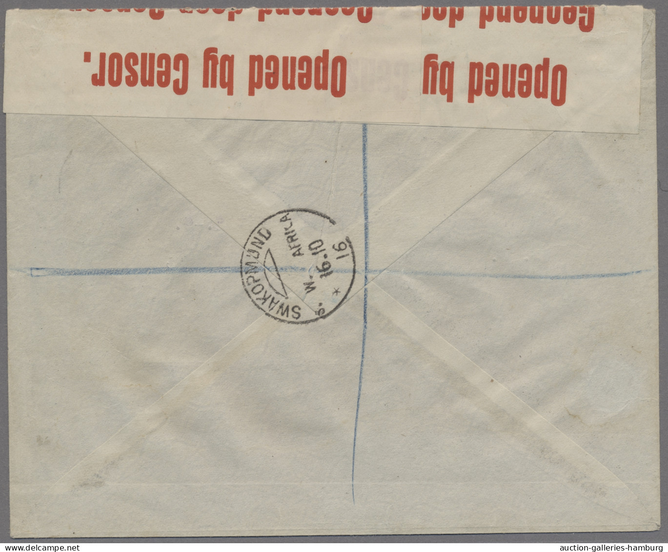 Deutsch-Südwestafrika - Stempel: 1916, NEUHEUSIS, R-Brief Aus Swakopmund Mit Deu - Sud-Ouest Africain Allemand