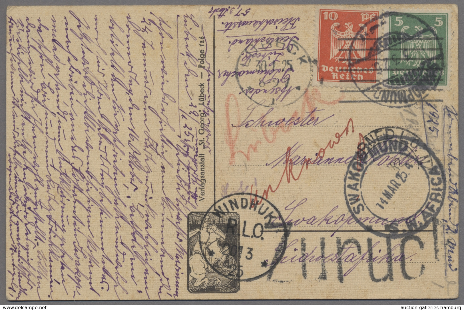 Deutsch-Südwestafrika - Stempel: 1925, WINDHUK, "Returned Letter Office", Ansich - Sud-Ouest Africain Allemand