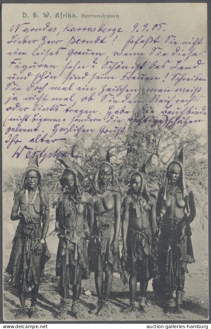 Deutsch-Südwestafrika - Besonderheiten: 1905, FELDPOSTKARTE Aus Narudas (Karasbe - África Del Sudoeste Alemana