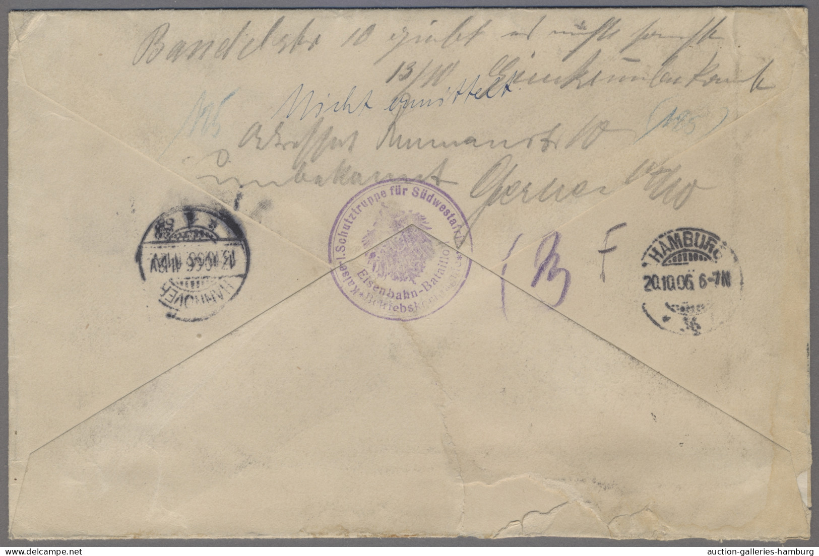 Deutsch-Südwestafrika - Besonderheiten: 1906, FELDPOST, Militaria-Brief Des Eise - Sud-Ouest Africain Allemand