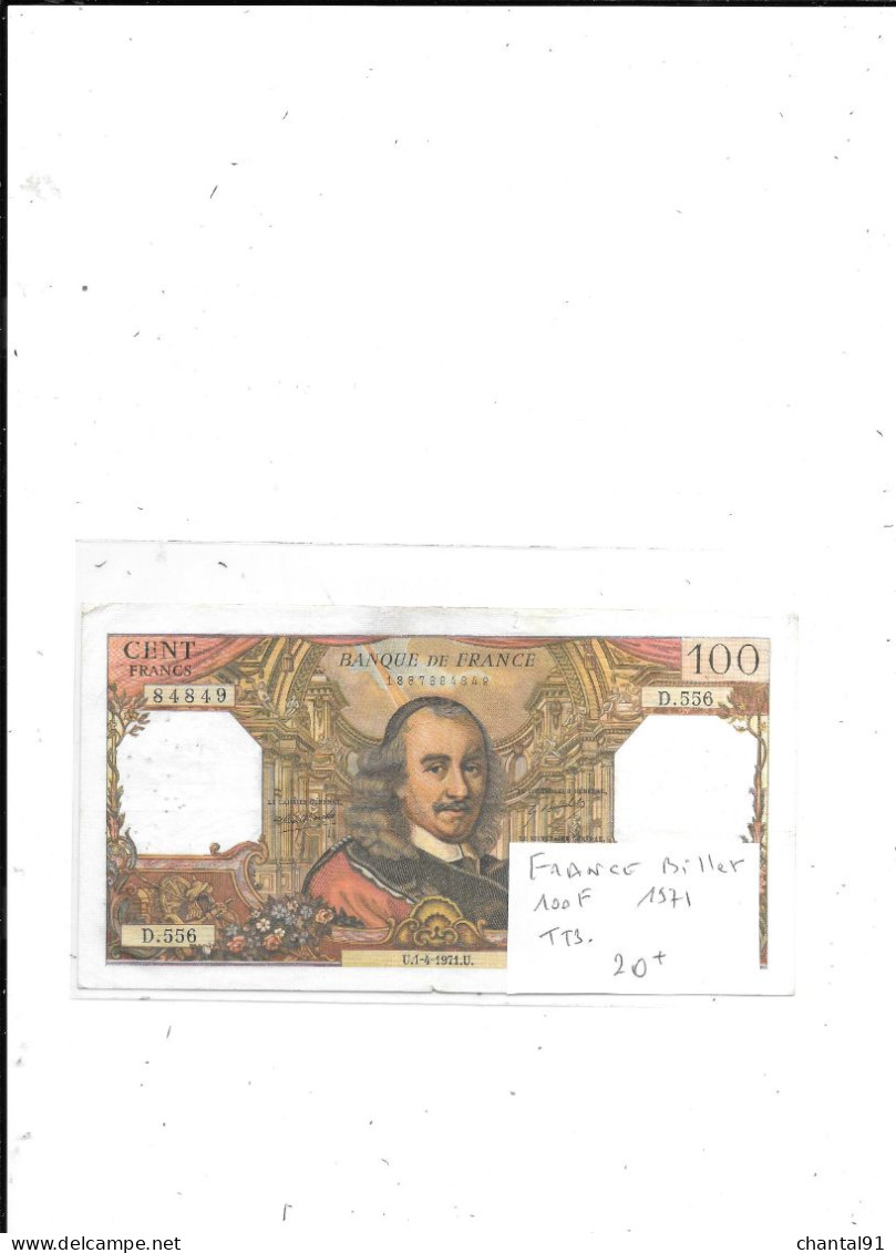 FRANCE BILLET 100 FRANCS 1971 - 100 F 1964-1979 ''Corneille''