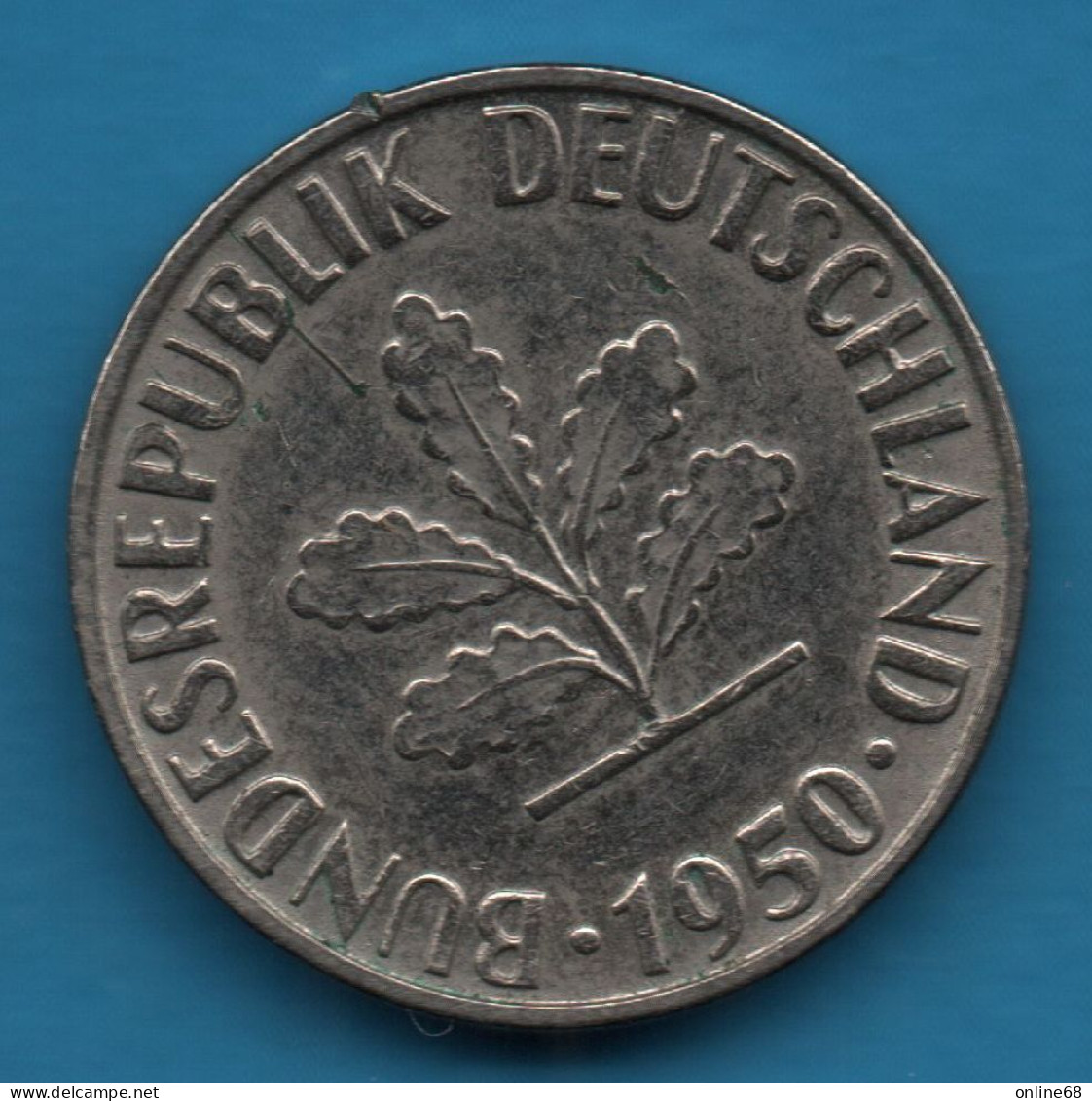 GERMANY 5 PFENNIG 1950 G KM# 107 BUNDESREPUBLIK DEUTSCHLAND - 5 Pfennig