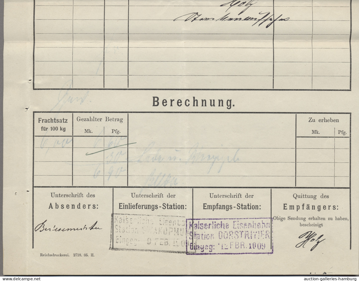 Deutsch-Südwestafrika - Besonderheiten: 1909, EISENBAHN SWAKOPMUND-WINDHUK, Komp - África Del Sudoeste Alemana