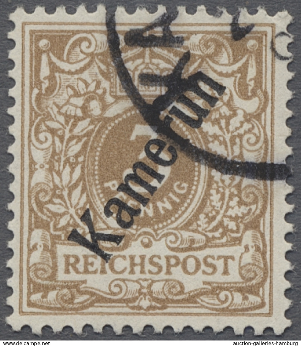 Deutsche Kolonien - Kamerun: 1898-1900, Krone/Adler Mit Diagonalem Überdruck "Ka - Camerún