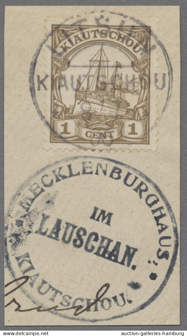 Deutsche Kolonien - Kiautschou - Stempel: LITSUN; Kaiseryacht 1 Cent Entwertet " - Kiauchau