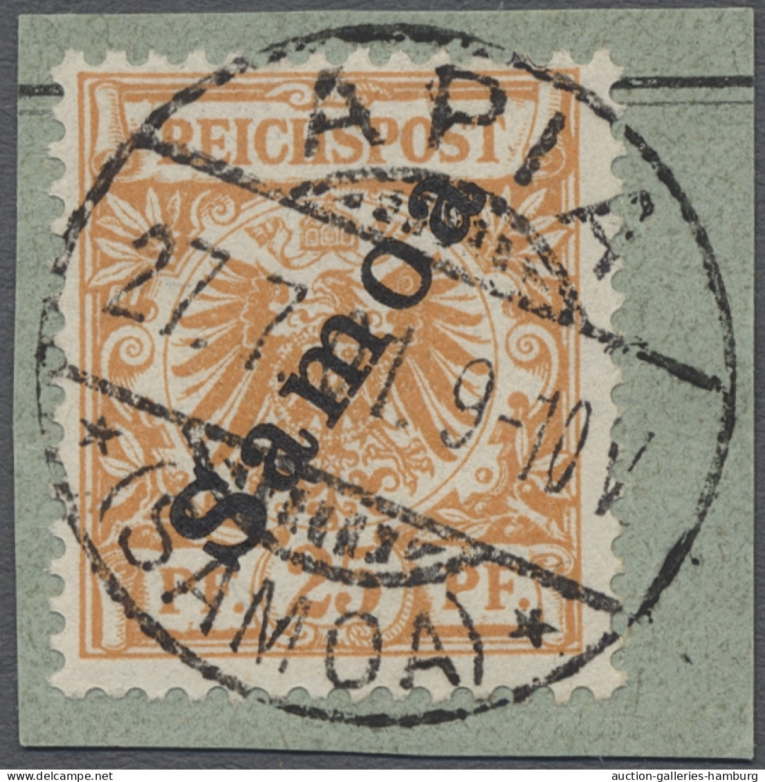 Deutsche Kolonien - Samoa: 1900, Krone / Adler Mit Überdruck "Samoa", Kompletter - Samoa