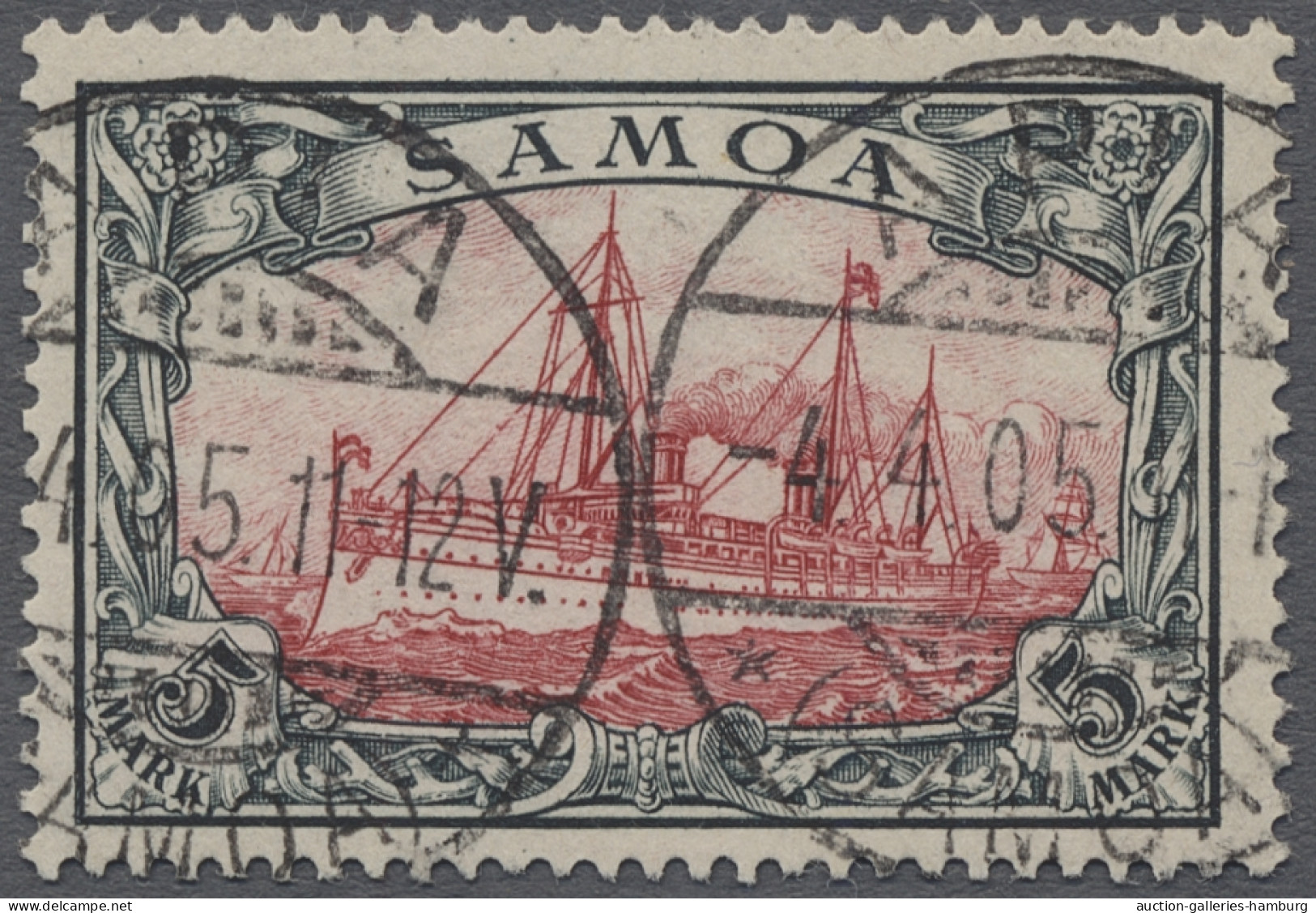 Deutsche Kolonien - Samoa: 1900ff., Kaiseryacht Ohne Wz., Der Komplette Satz Sau - Samoa