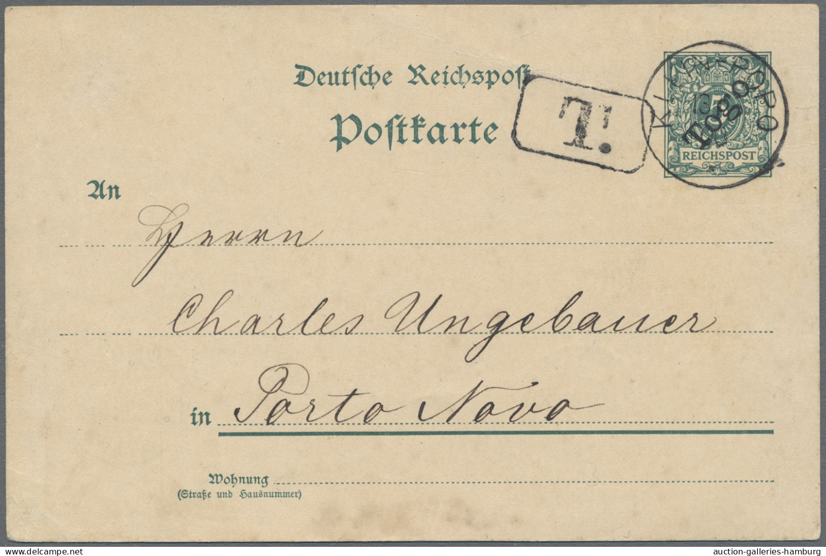 Deutsche Kolonien - Togo - Ganzsachen: 1900, Krone / Adler, 5 Pfg. Mit Aufdruck - Togo