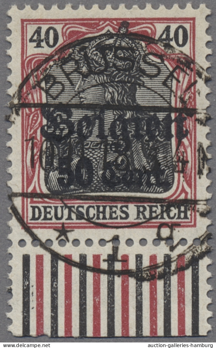 Deutsche Besetzung I. WK: Landespost In Belgien: 1916, 50C Auf 40 Pf. Gestempelt - Occupation 1914-18