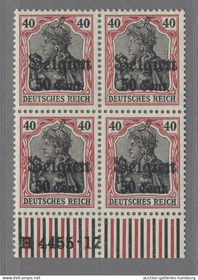 Deutsche Besetzung I. WK: Landespost In Belgien: 1916, 50C Auf 40 Pf. Gestempelt - Ocupación 1914 – 18