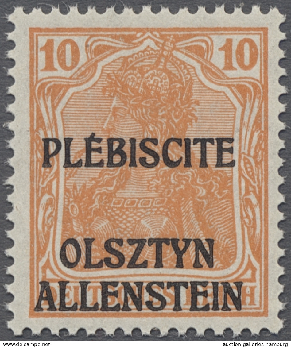 Deutsche Abstimmungsgebiete: Allenstein: 1920, Germania Farbänderungen, Nicht Ve - Other & Unclassified