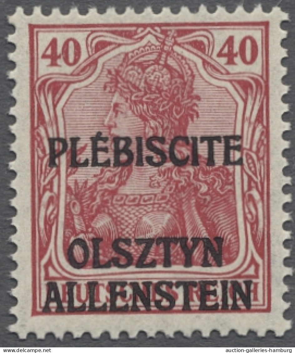 Deutsche Abstimmungsgebiete: Allenstein: 1920, Germania Farbänderungen, nicht ve