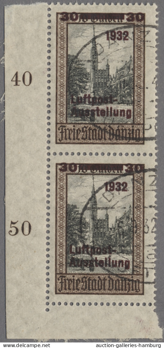 Danzig: 1932, Luftpostausstellung, Der Komplette Satz In Senkrechten Bzw. Waager - Other & Unclassified