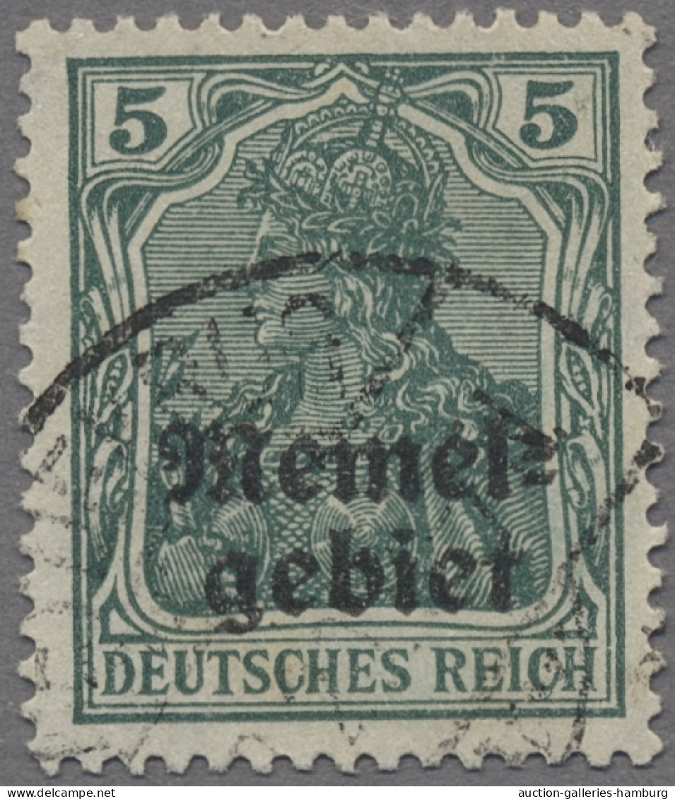 Memel: 1920, Freimarke 5 Pfg. In Der Guten Farbvariante Dunkel- Bis Schwärzlichb - Memel (Klaïpeda) 1923