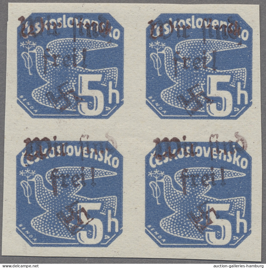 Sudetenland - Maffersdorf: 1938, Zeitungsmarke Der Tschechoslowakei 5 H. Kobalt - Sudetes