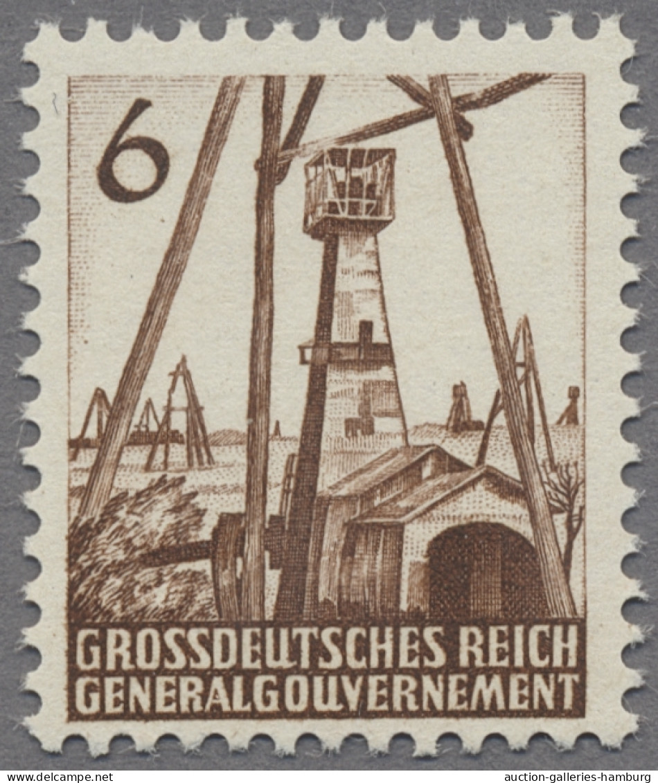 Dt. Besetzung II WK - Generalgouvernement: 1944, Nicht Verausgabte Serie "Land U - Occupation 1938-45