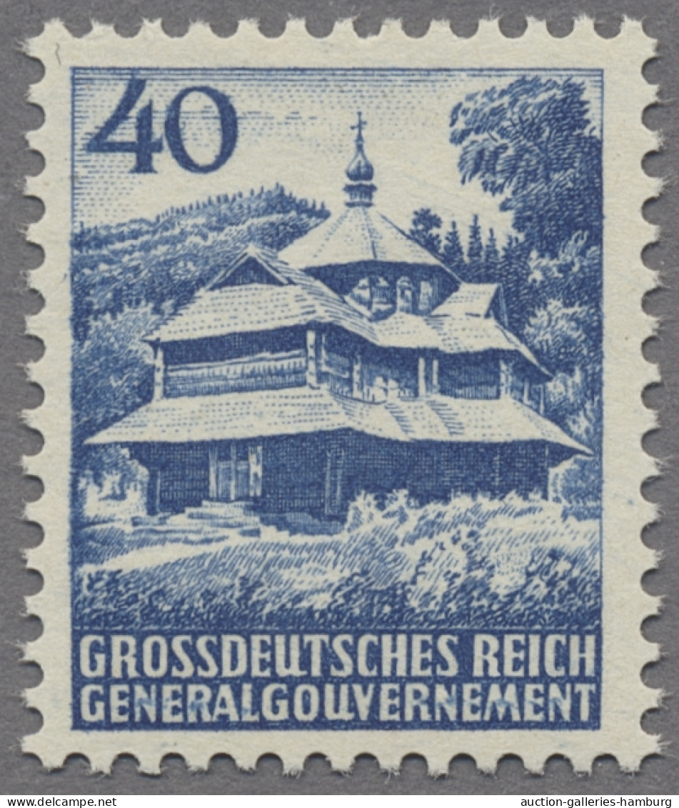 Dt. Besetzung II WK - Generalgouvernement: 1944, Nicht Verausgabte Serie "Land U - Occupation 1938-45