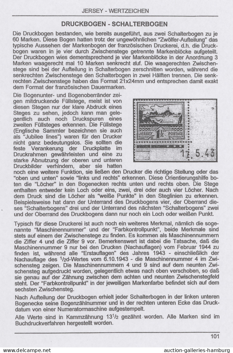 Dt. Besetzung II WK - Jersey: 1943, Freimarken "Landschaften", 1 P. "Bucht Von P - Ocupación 1938 – 45