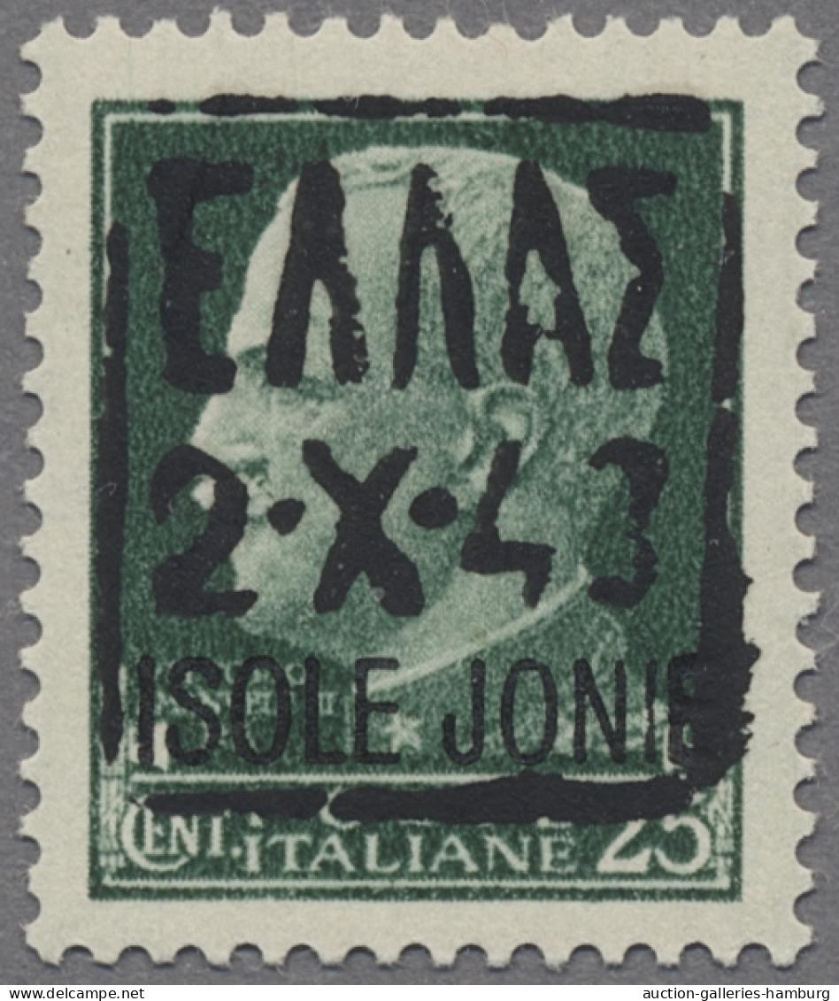 Dt. Besetzung II WK - Zante: 1943, Freimarken 4 Werte Komplett Mit Schwarzem Han - Occupation 1938-45