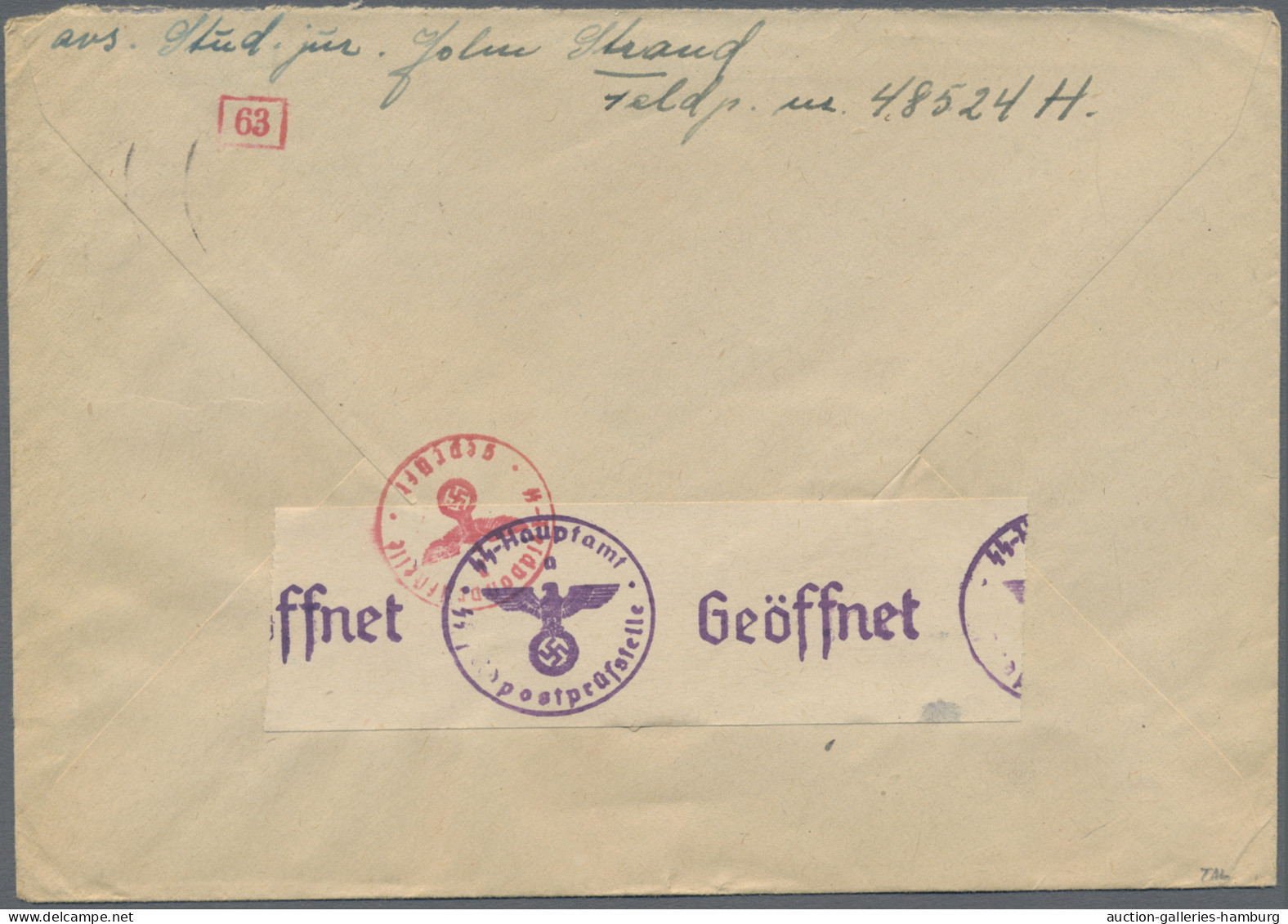 KZ-Post: 1944, Feldpost / Lagerpost Eines Norwegischen Studenten Aus Dem SS-Lage - Covers & Documents