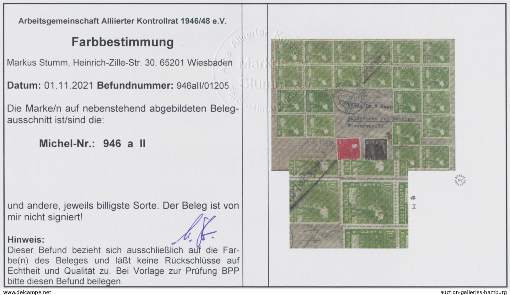 Sowjetische Zone - Zehnfachfrankaturen: 1948, 2. Kontrollratsausgabe 10 Pfg. Als - Otros & Sin Clasificación