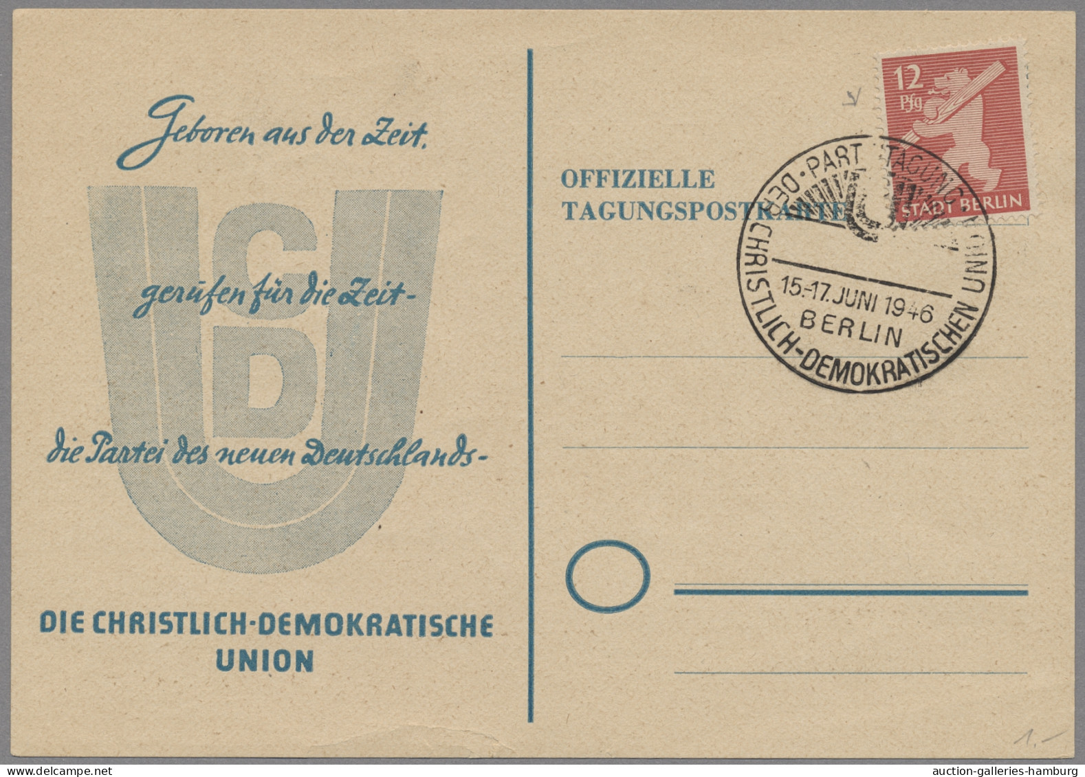 Sowjetische Zone - Berlin Und Brandenburg: 1946, Berliner Bär, 12 Pfg. Gezähnt M - Other & Unclassified