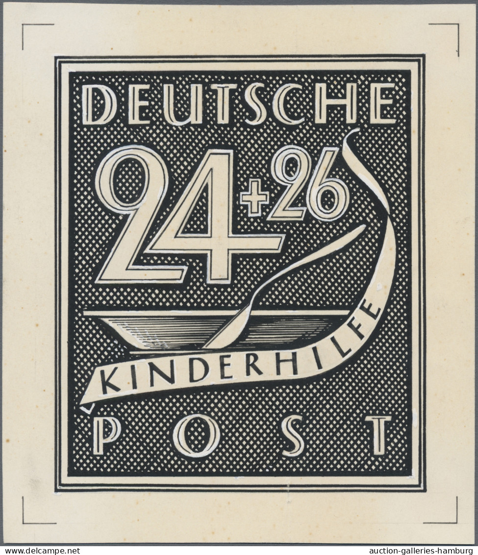 Sowjetische Zone - Mecklenburg-Vorpommern: 1945. Set Von 4 Künstlerzeichnungen ( - Other & Unclassified