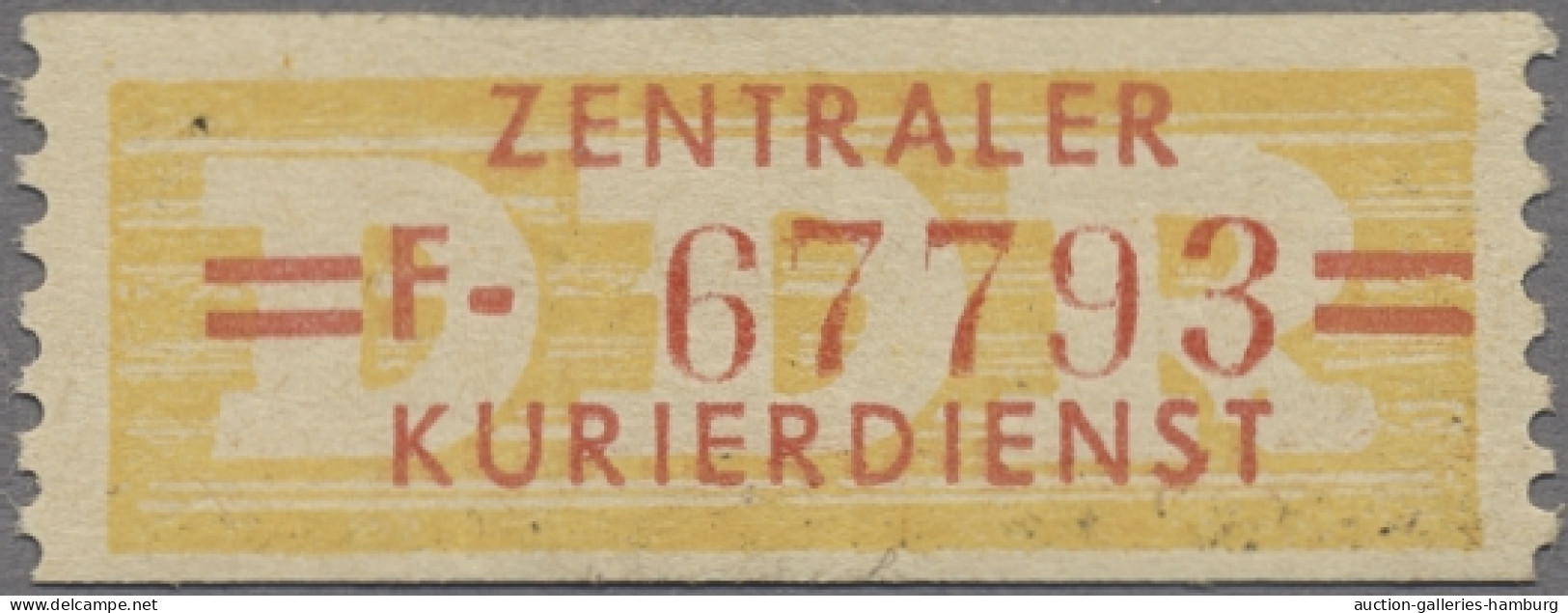 DDR - Dienstmarken B (Verwaltungspost A / Zentraler Kurierdienst): 1958, Wertstr - Otros & Sin Clasificación