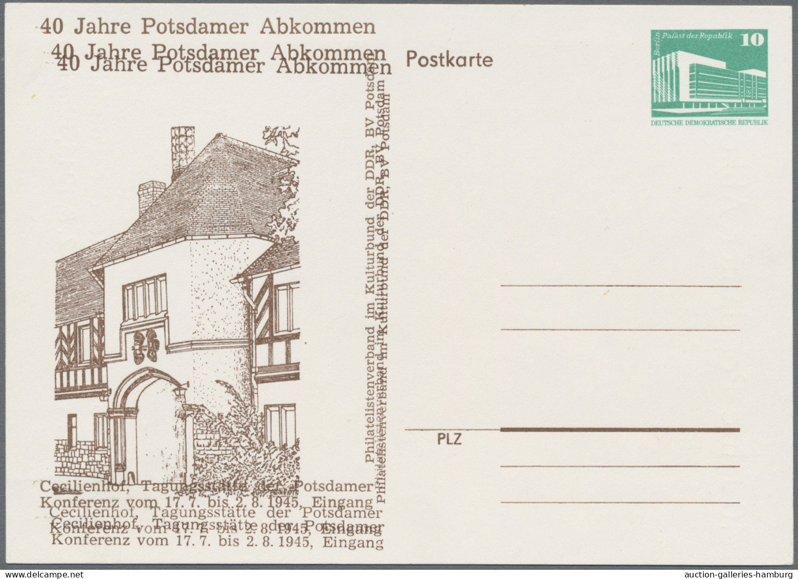 DDR - Privatganzsachen: 1985, Privatganzsachenkarten 10 Pfg. Kleine Bauwerke "40 - Other & Unclassified