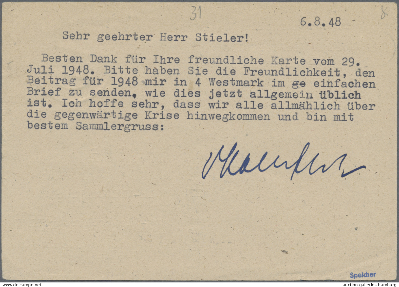 Berlin - Vorläufer: 1948, SBZ-Ganzsachenkarte 12 Pfg. Maschinenaufdruck Bedarfsg - Cartas & Documentos