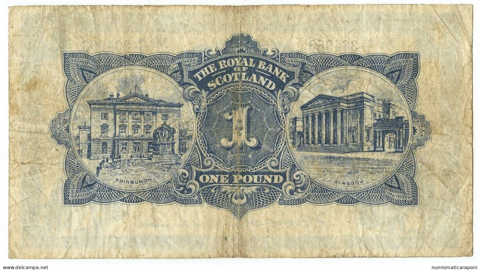 Scozia Scotland 1 POUND THE ROYAL BANK OF SCOTLAND 01/03/1943 BB LOTTO 574 - 1 Pond