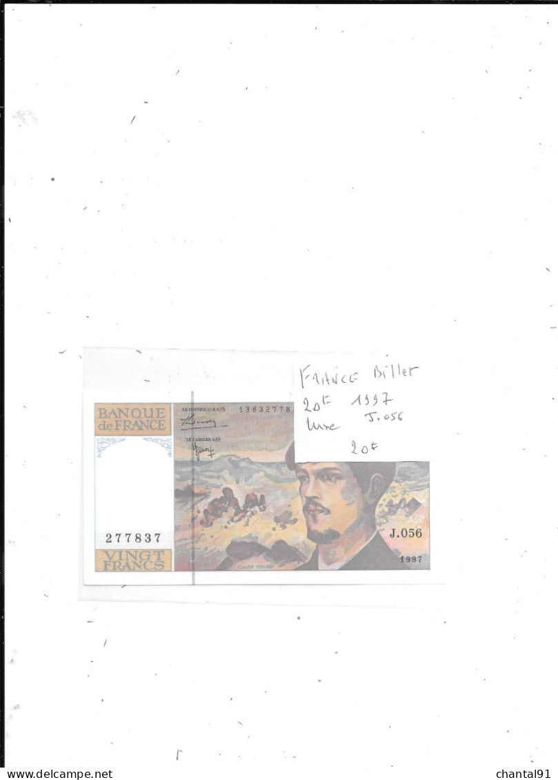 FRANCE BILLET 20 FRANCS 1997 - 20 F 1980-1997 ''Debussy''