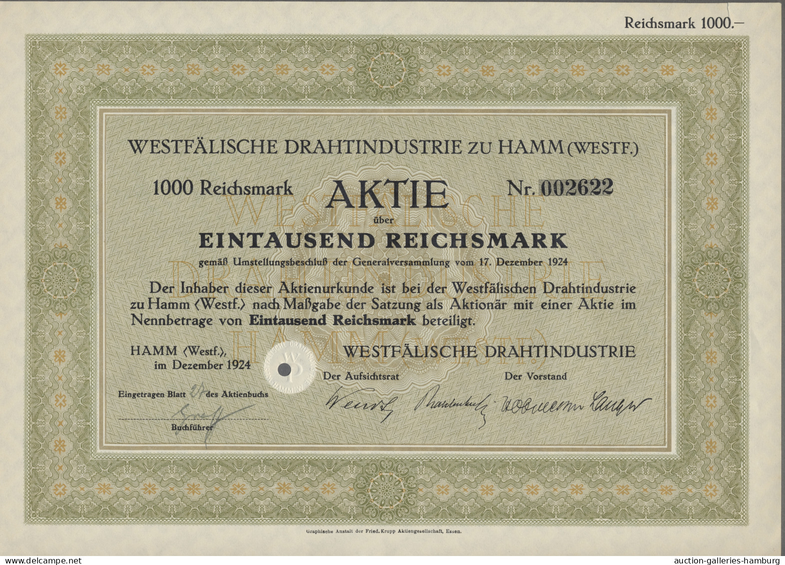 Alte Aktien / Wertpapiere: DEUTSCHLAND; 1924-1942, Partie Mit 9 Aktien, Diversen - Autres & Non Classés