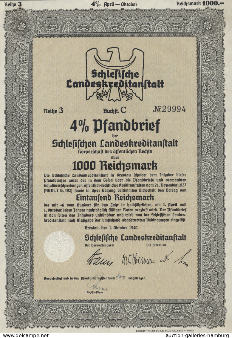 Alte Aktien / Wertpapiere: DEUTSCHLAND; 1924-1942, Partie mit 9 Aktien, diversen