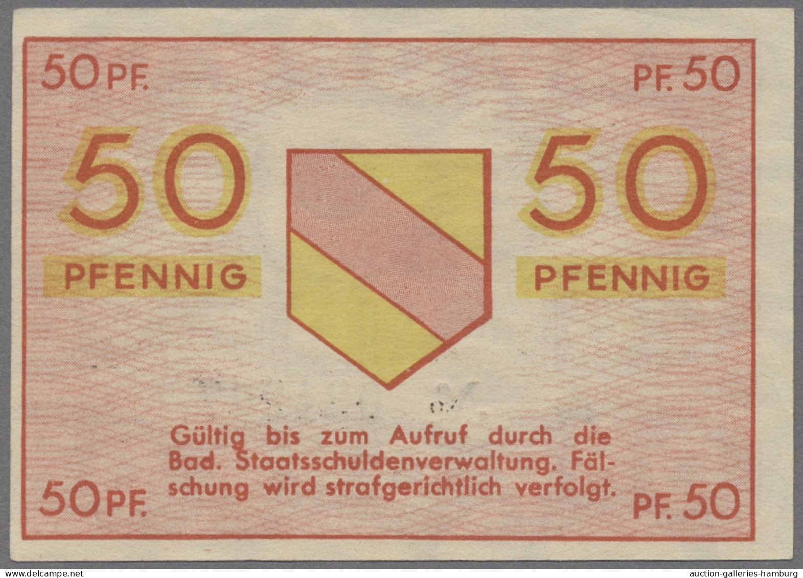 Deutschland - Alliierte Miltärbehörde + Ausgaben 1945-1948: BADEN, 1947, Banknot - Autres & Non Classés