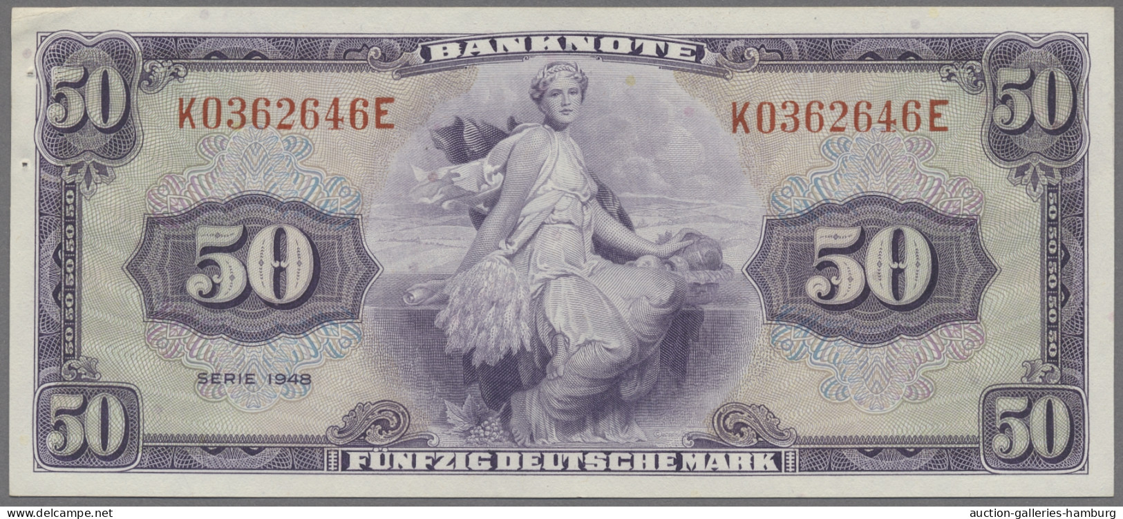 Deutschland - Bank Deutscher Länder + Bundesrepublik Deutschland: 1948, Banknote - Other & Unclassified