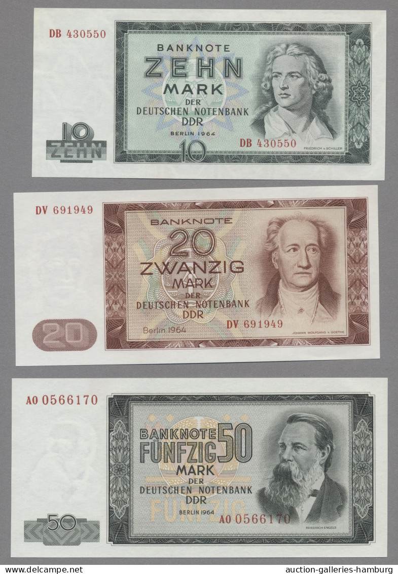 Deutschland - DDR: 1948-1975, Partie Von 23 Verschiedenen Banknoten In überwiege - Other & Unclassified