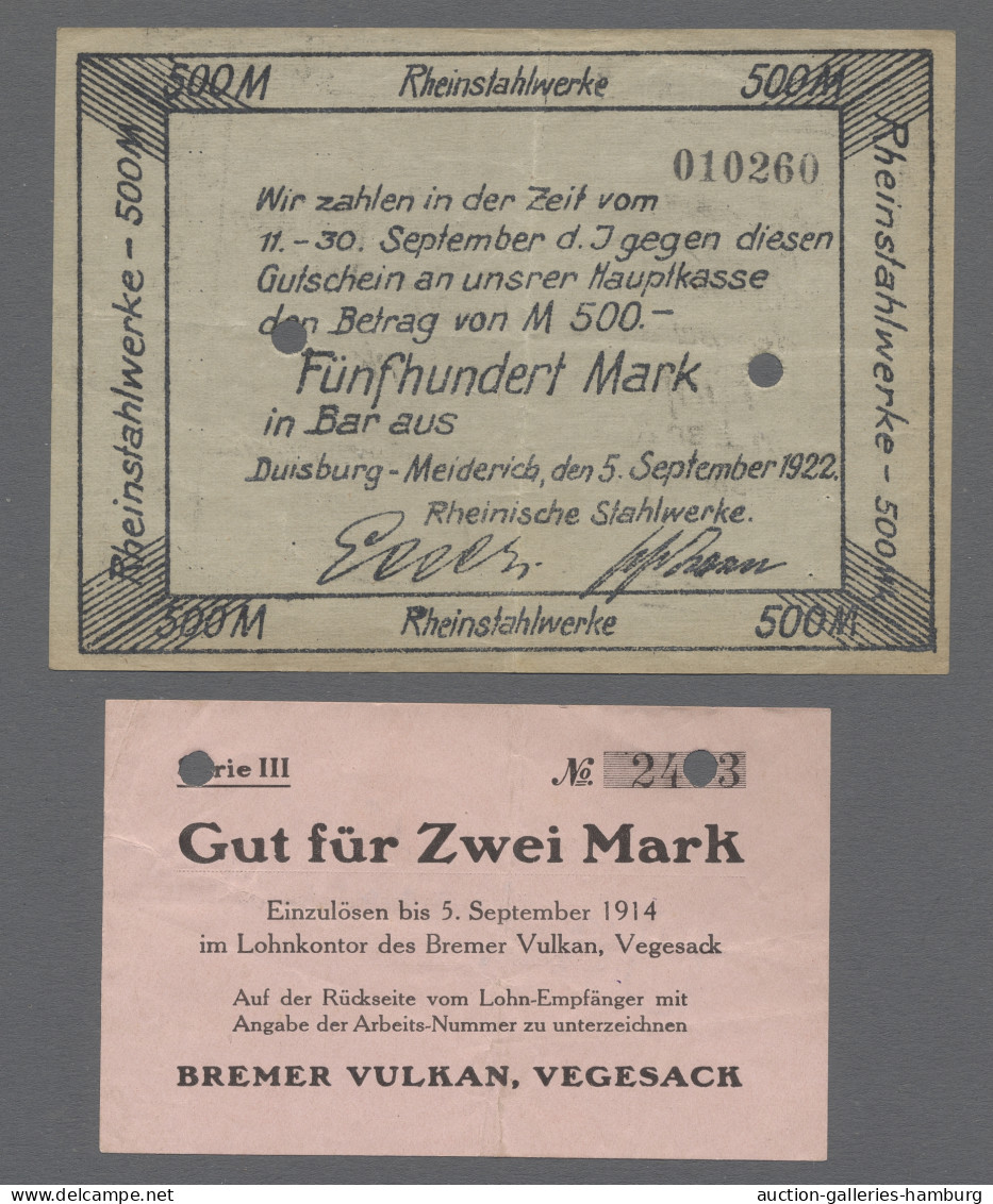 Deutschland - Notgeld: 1914-1944 (ca.), Sammlung Von über 160 überwiegend Notgel - Other & Unclassified