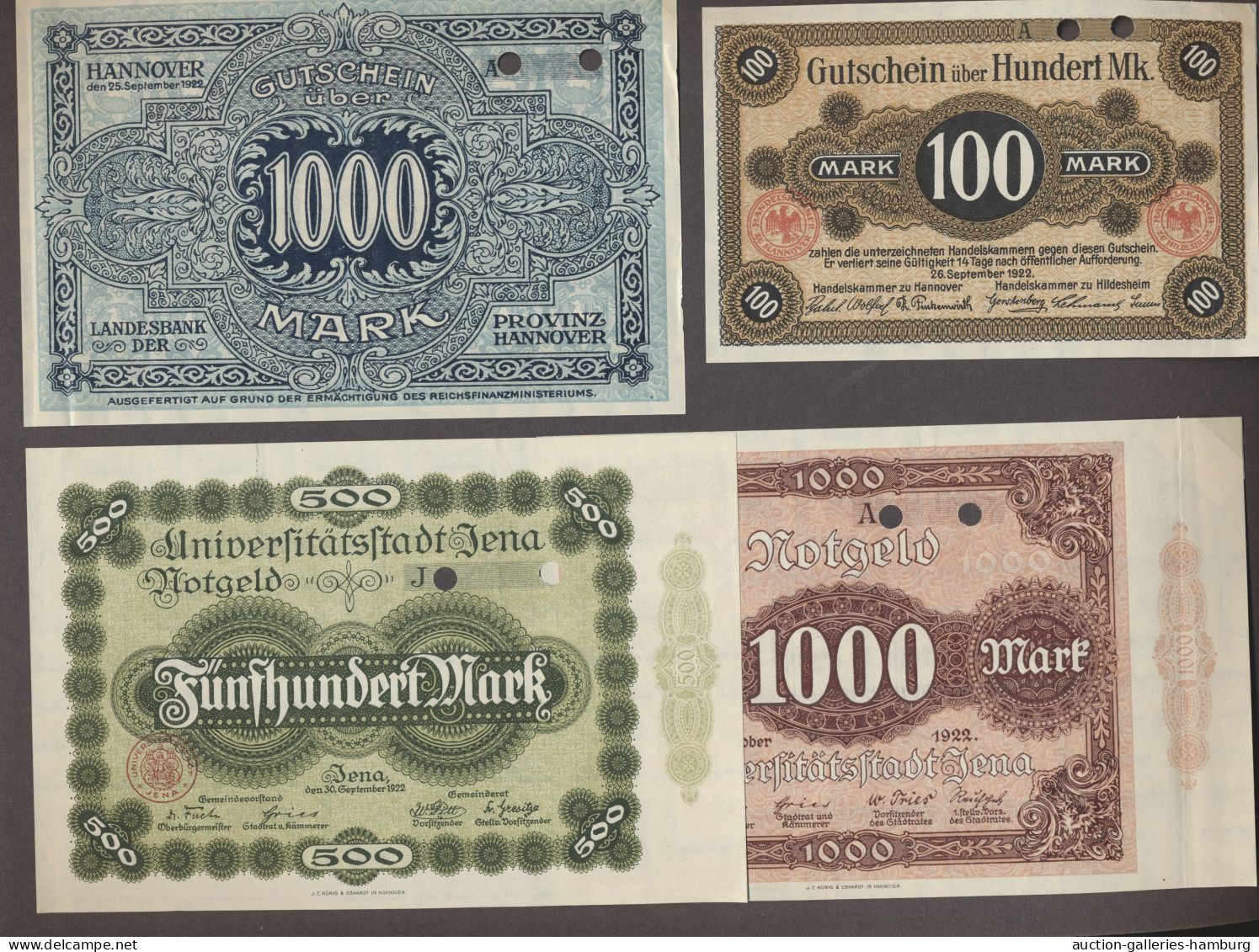 Deutschland - Notgeld: 1916-1922, Sammlung von etwa 300 Notgeldscheinen in einem