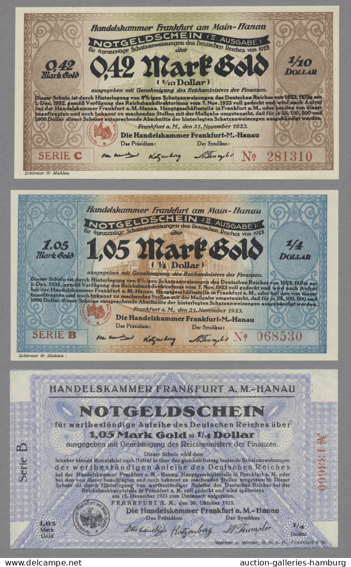 Deutschland - Notgeld - Hessen: 1923, Partie Von 6 Wertbeständigen Notgeldschein - [11] Emissions Locales