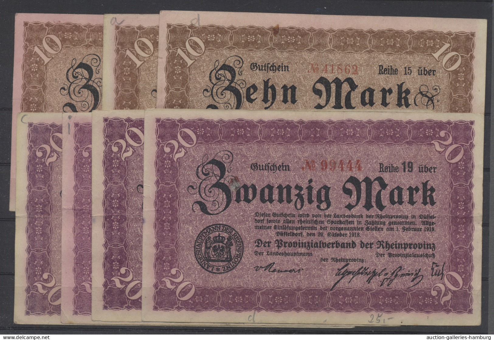 Deutschland - Notgeld - Rheinland: 1918-1923, Partie Von 13 Notgeldscheinen Mit - [11] Local Banknote Issues