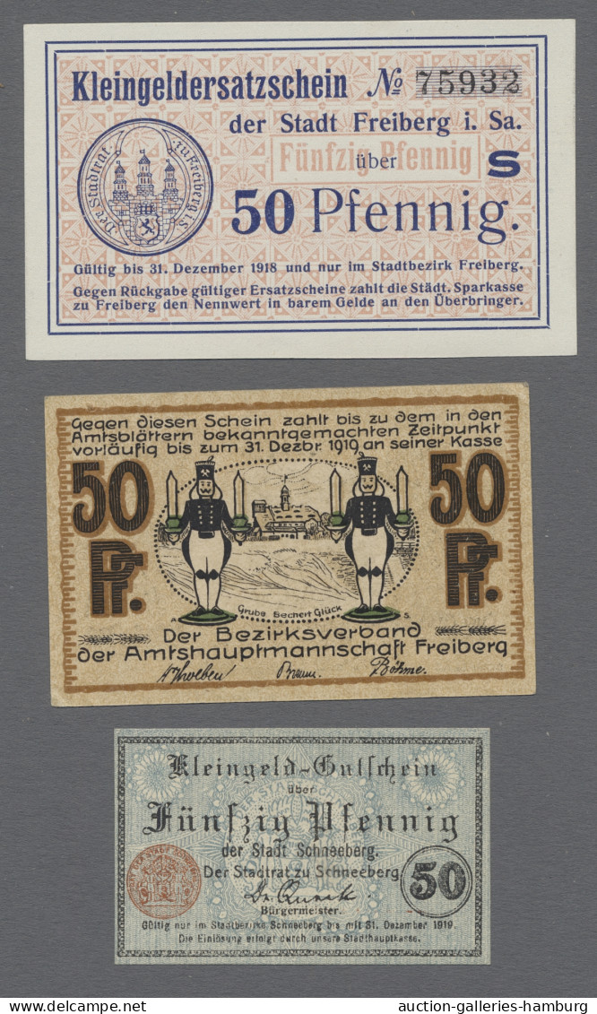 Deutschland - Notgeld - Sachsen: SACHSEN/SACHSEN-ANHALT; 1917-1923, Partie Von ü - [11] Local Banknote Issues