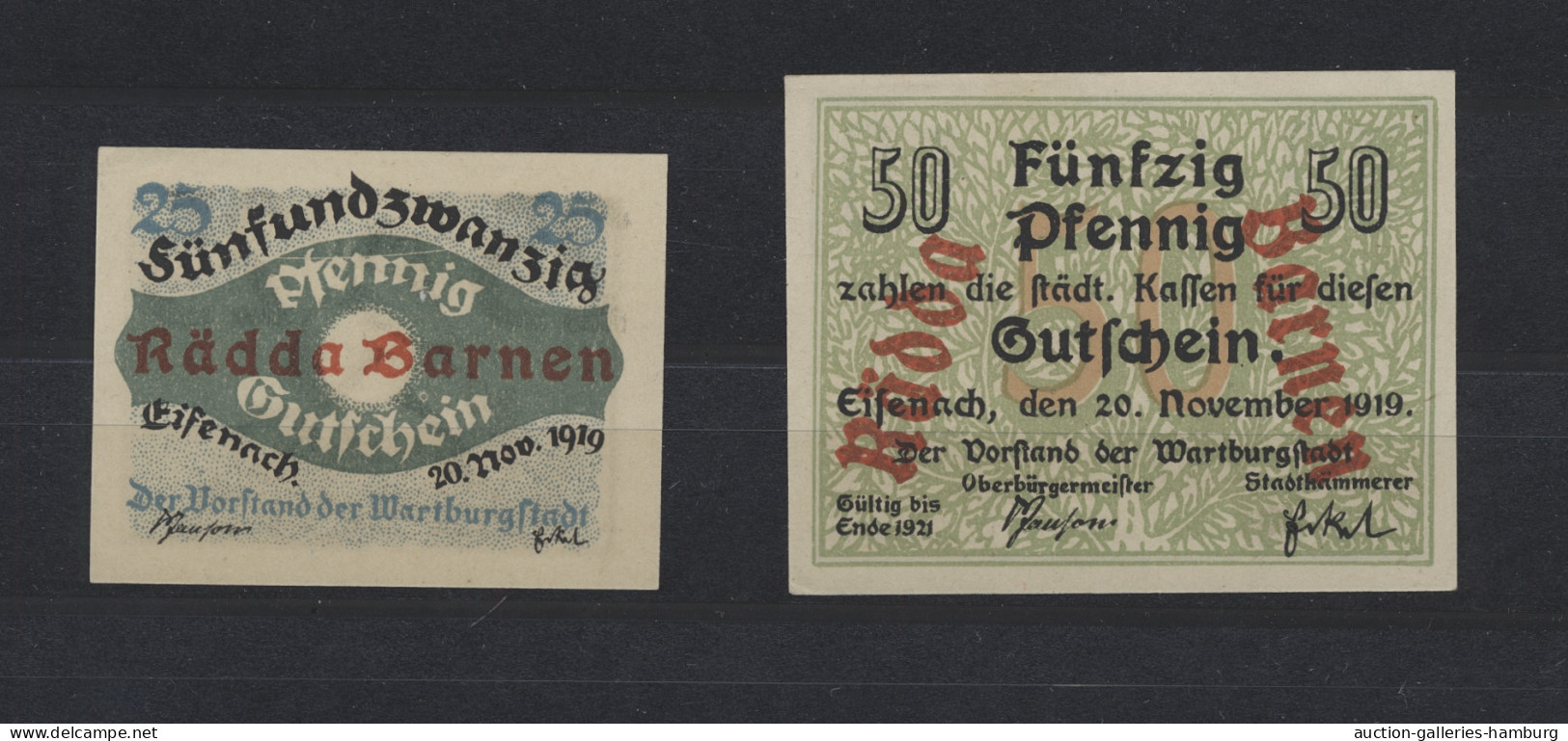 Deutschland - Notgeld - Thüringen: 1918-1922, Partie Von 9 Notgeldscheinen Mit U - [11] Local Banknote Issues