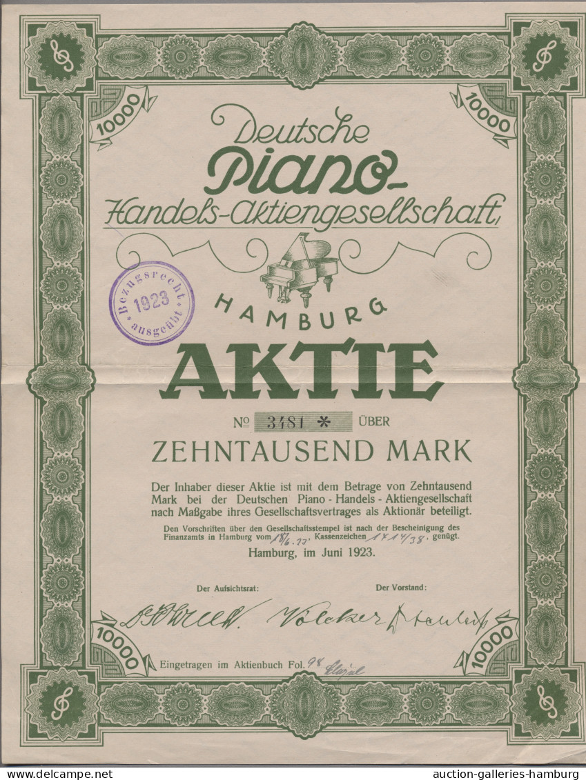 Alte Aktien / Wertpapiere: 1820-2008 (ca.), Partie Mit U.a. Einigen Deutschen Ak - Autres & Non Classés