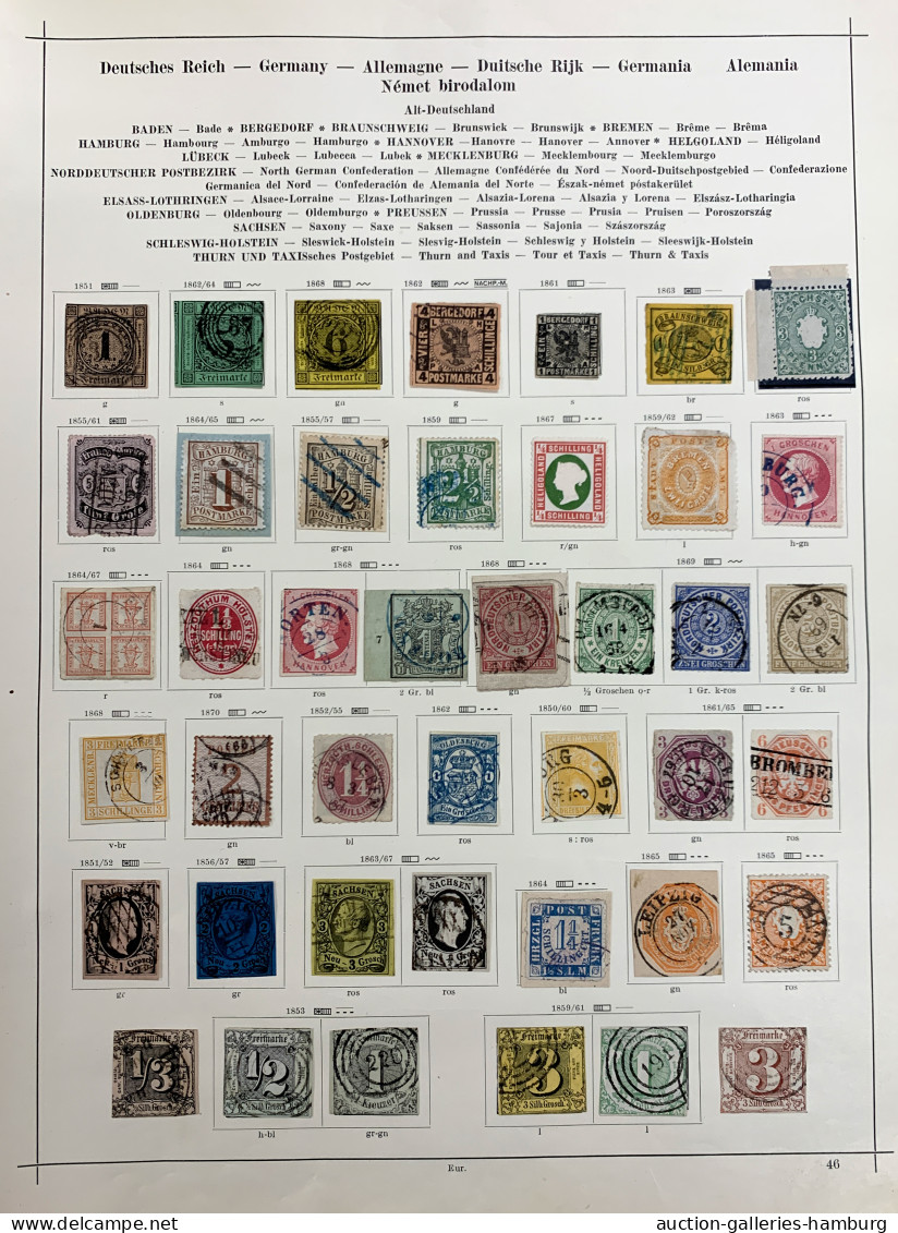 World Wide: 1850-1940 (ca.), Ungebrauchte Und Gestempelte Sammlung Ab Der Klassi - Colecciones (sin álbumes)