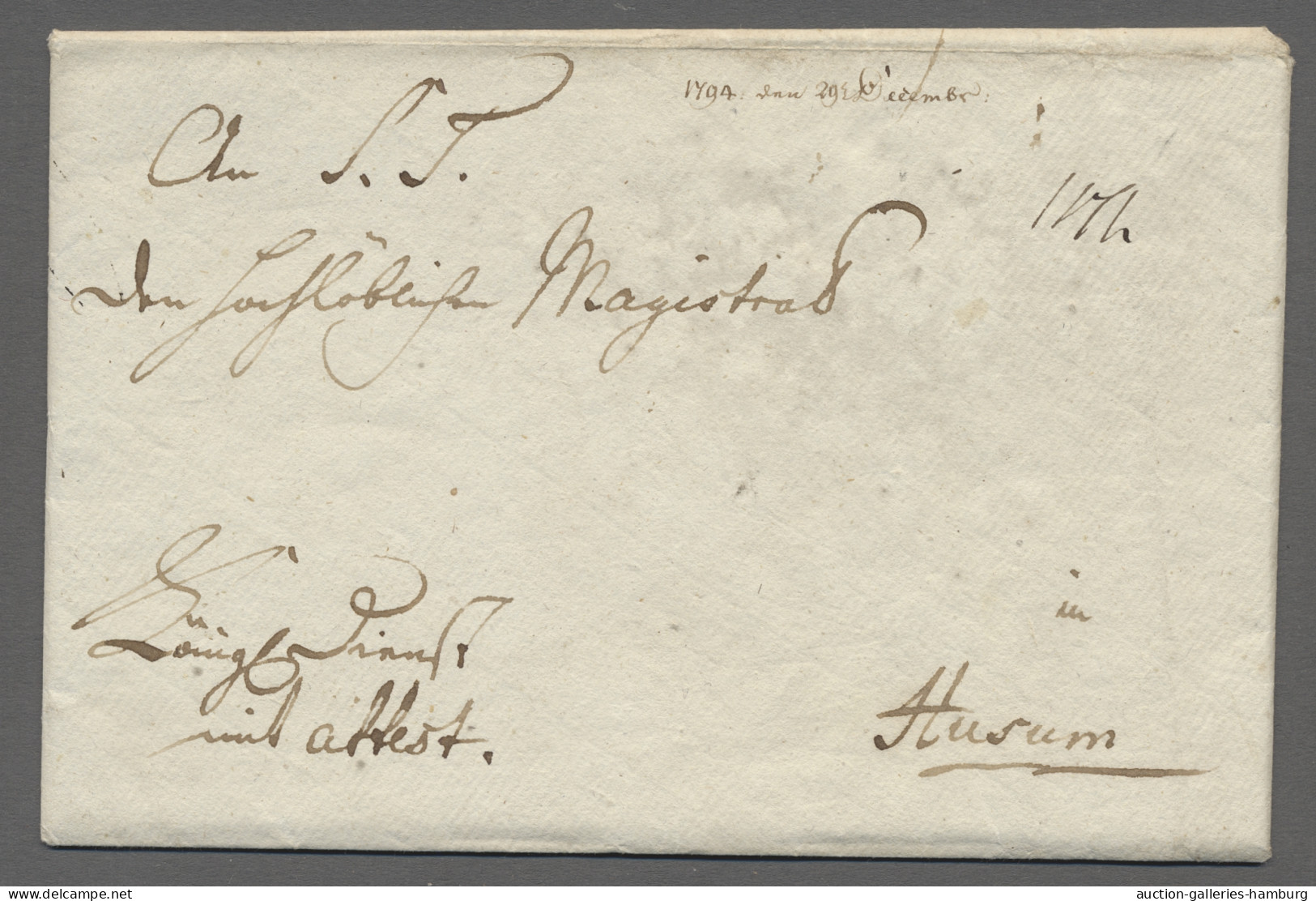 Liquidationsposten: Schleswig-Holstein - Vorphila | Markenlose Briefe - 1715-179 - Cajas Para Sellos